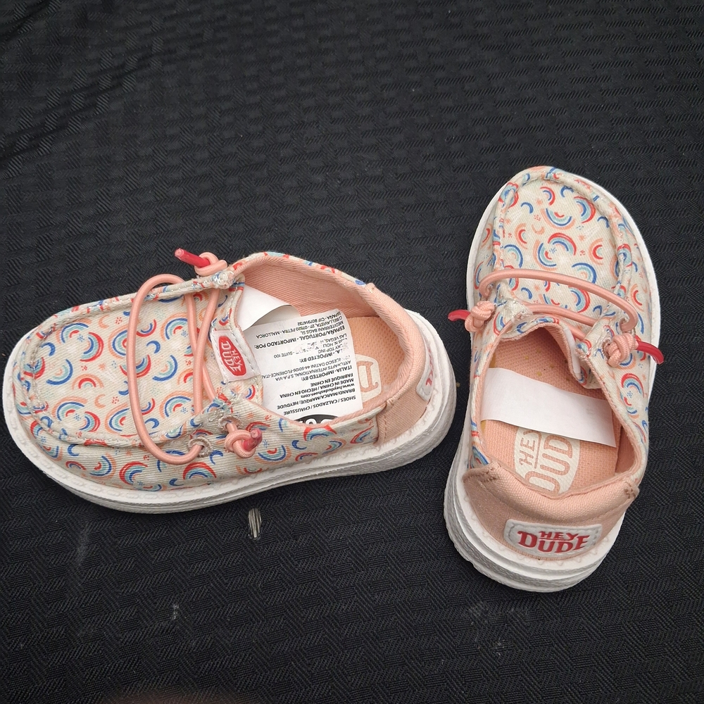 Hey Dude Kids' Colorful Rainbow Moccasins - Picture 2 of 3